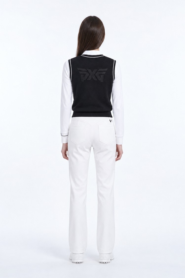 WOMEN BASIC SWEATER VEST PKFPW420321 BLACK 상품 이미지 1