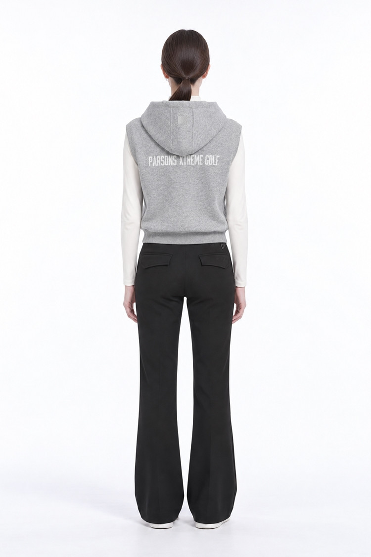 WOMEN HOODED KNIT VEST PKFPW420712 M/GREY 상품 이미지 1