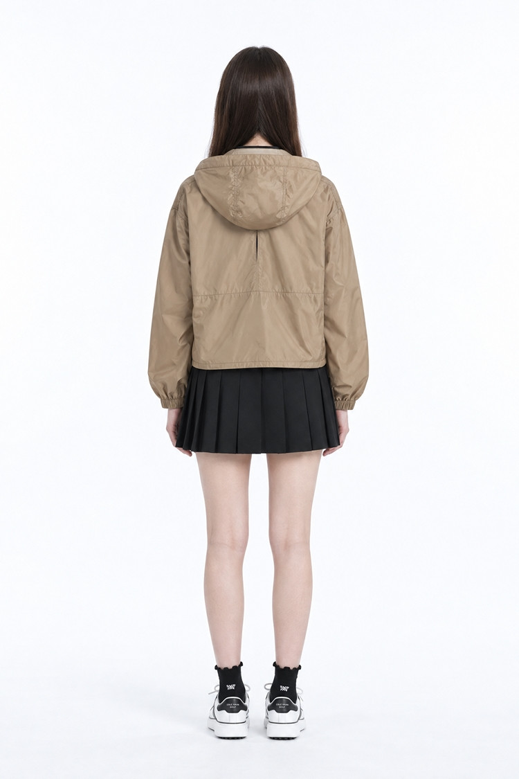 WOMEN ESHORT SLEEVEENTIAL HOOD JACKET PKFPW610205 BEIGE 상품 이미지3