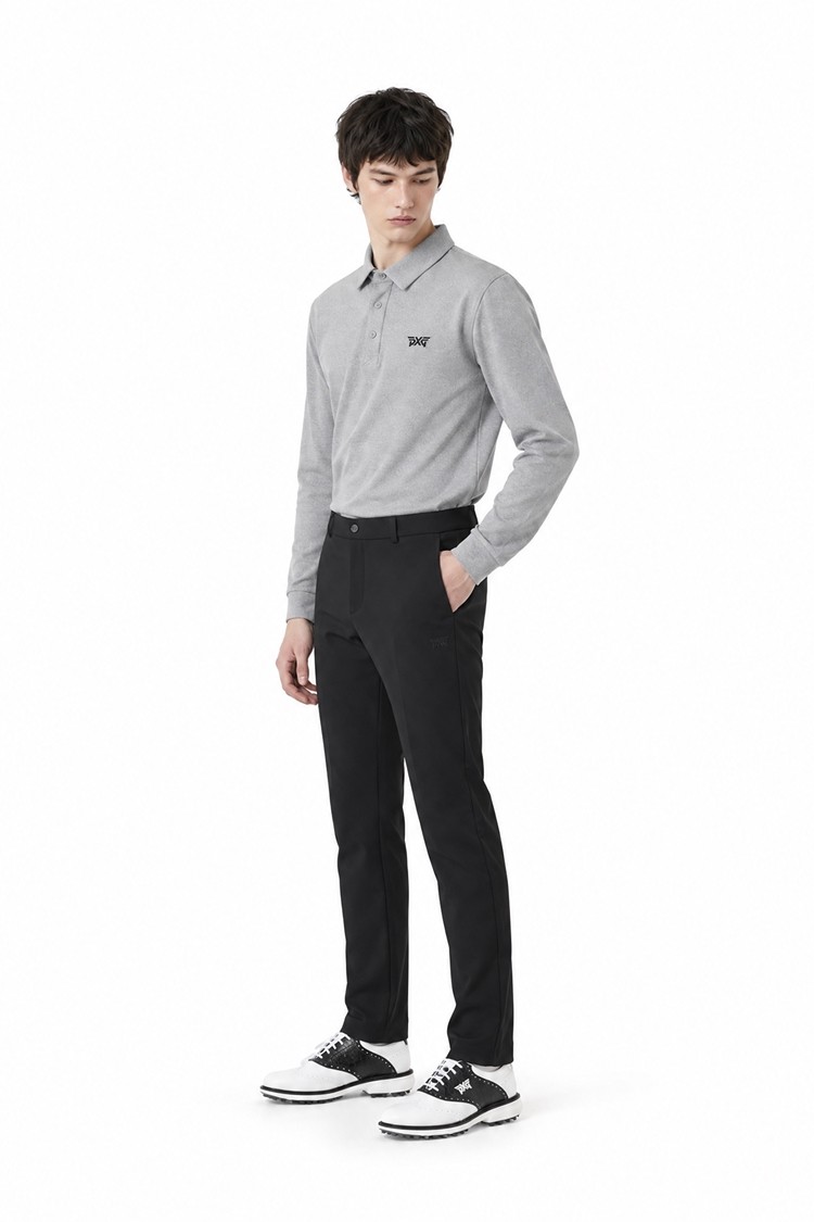 MEN ESSENTITAL BRUSHED COLLAR LONG SLEEVE PKFCM211112 M/GREY 상품 이미지 1
