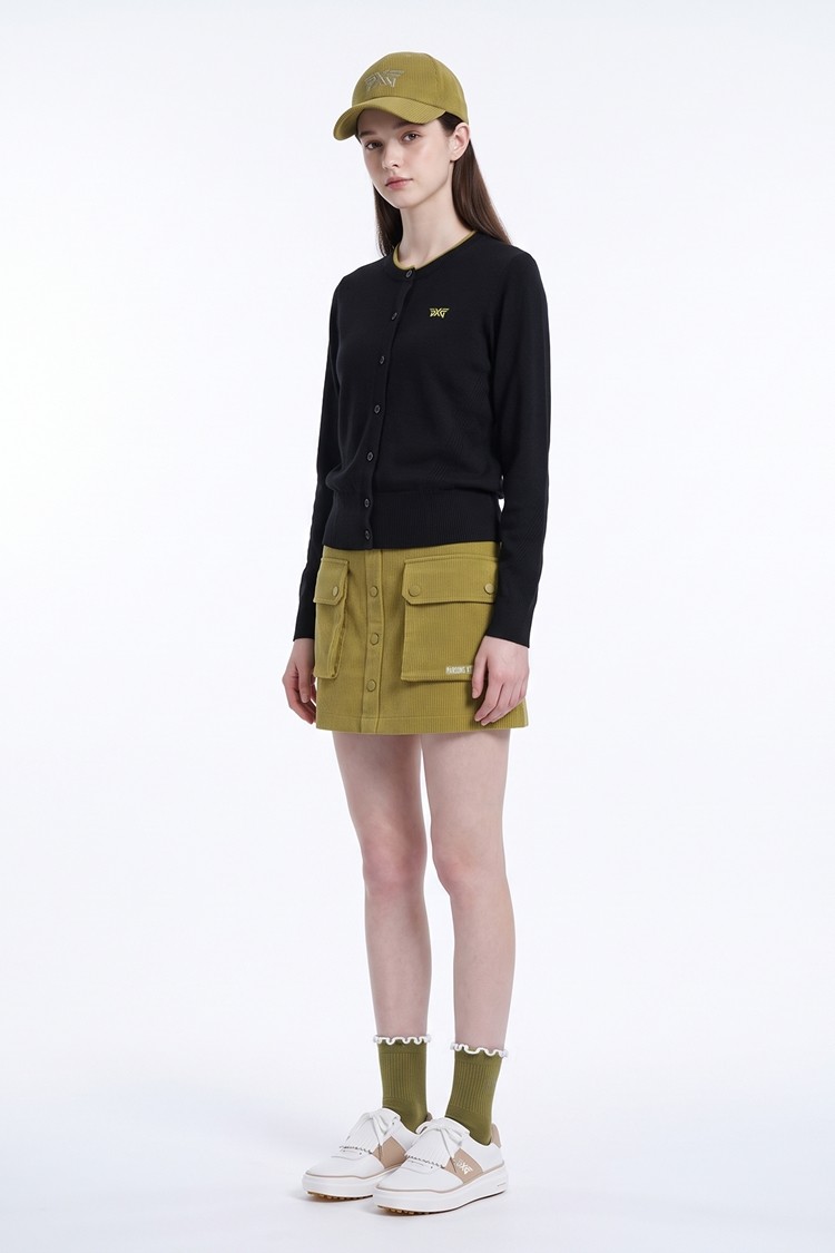 WOMEN CASHMERE CARDIGAN PKFCW430821 BLACK 상품 이미지 1