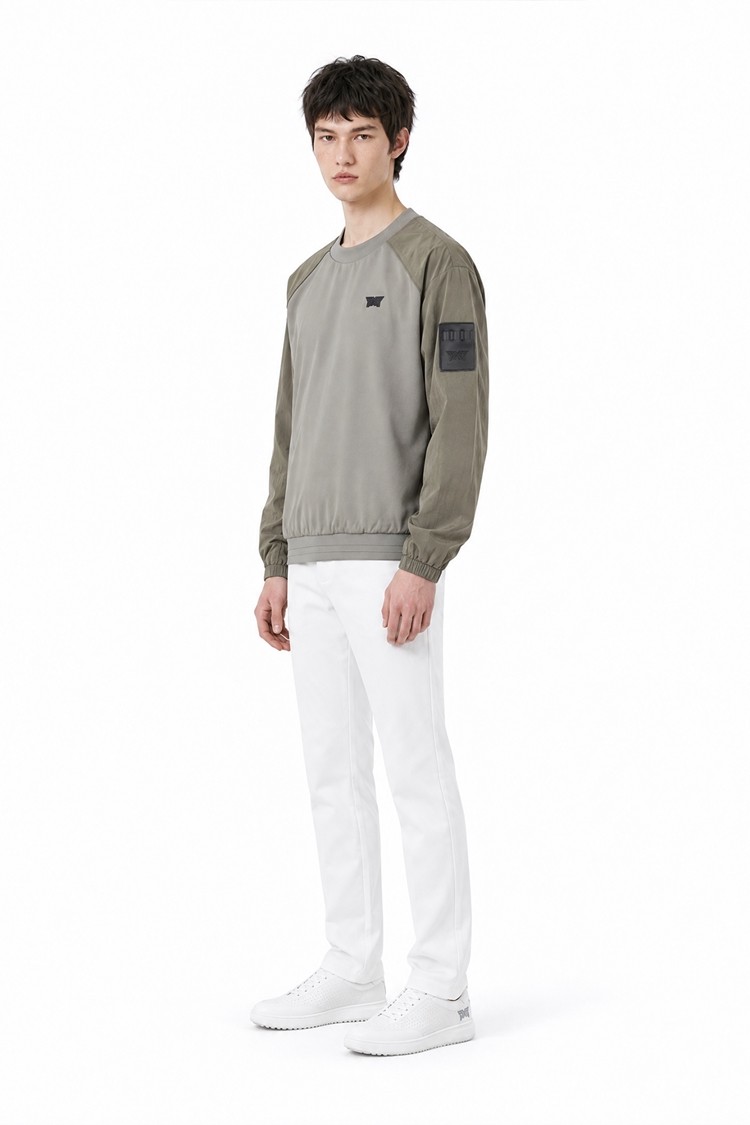 MEN GENO WOVEN HYBRID ROUND LONG SLEEVE PKFPM150805 BEIGE 상품 이미지 1