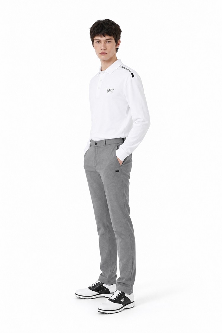 MEN ESSENTIAL COLLAR LONG SLEEVE PKFPM210601 WHITE 상품 이미지 1