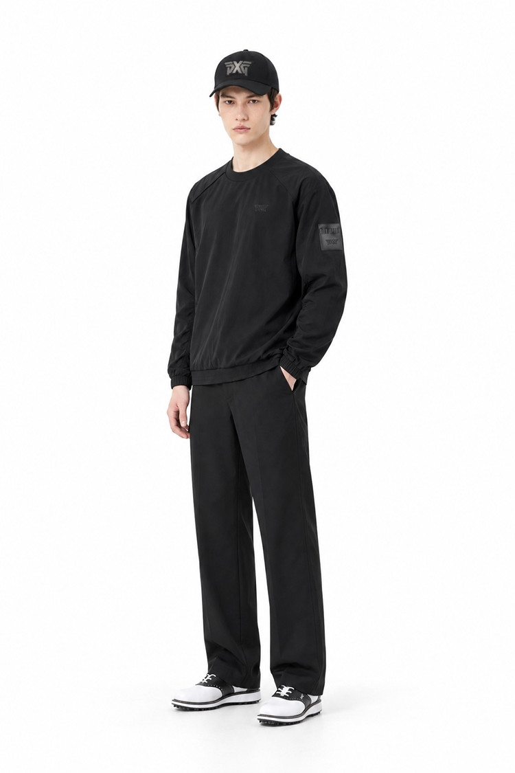 MEN SEMI-TAPERED FIT PANTS PKFPM510321 BLACK 상품 이미지 1