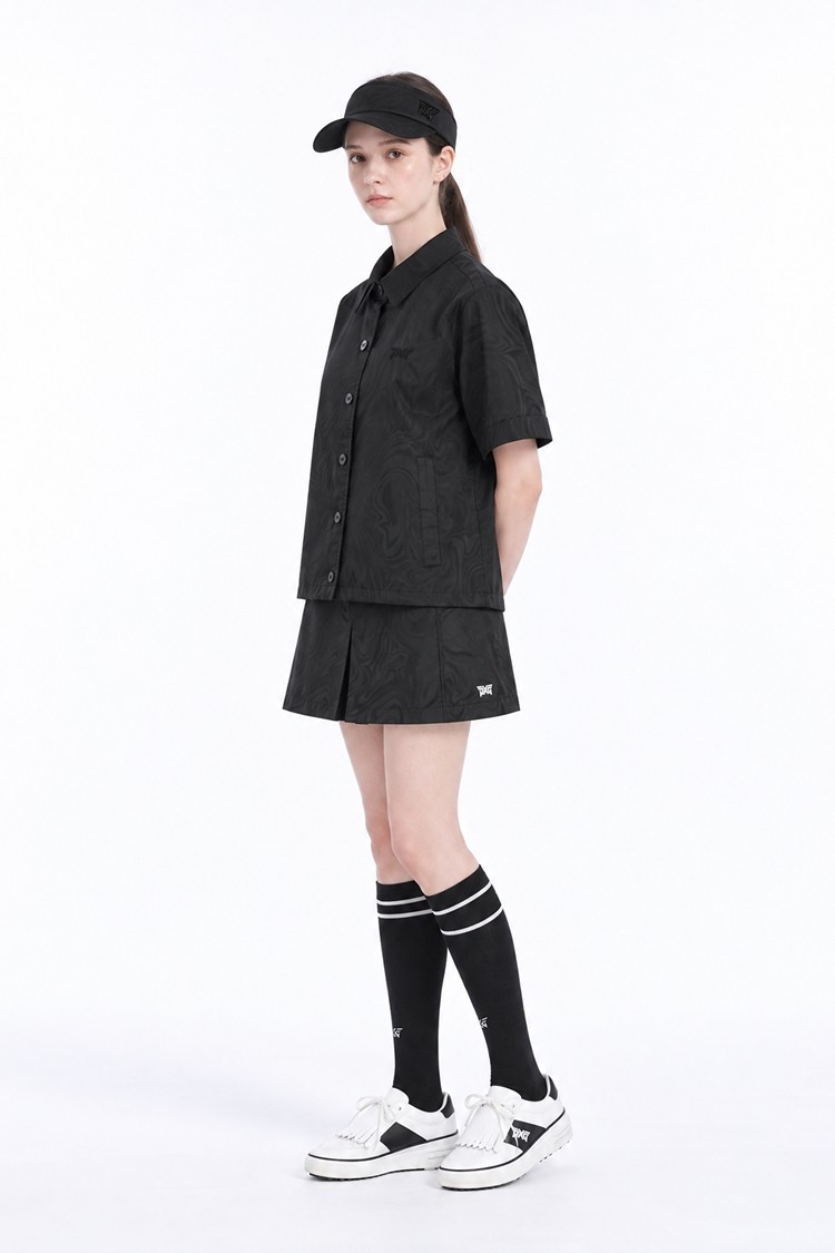WOMEN DAMASKUS JQD SKIRT PKFPW560321 BLACK 상품 이미지 1