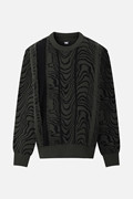 MEN DAMASCUS ROUND NECK SWEATER PKFCM410651 KHAKI 상품 이미지