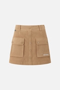WOMEN CORDUROY SKIRT PKFCW560505 BEIGE 상품 이미지