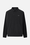 MEN WOVEN COLLAR LONG SLEEVE PKFPM210721 BLACK 상품 이미지