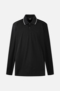 MEN KNITTED NECK COLLAR LONG SLEEVE PKFPM210921 BLACK 상품 이미지