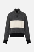 WOMEN HALF-ZIP HIGH-NECK SWEATER PKFPW411221 BLACK 상품 이미지