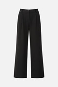 WOMEN SIDE PLEAT WIDE PANTS PKFPW510721 BLACK 상품 이미지