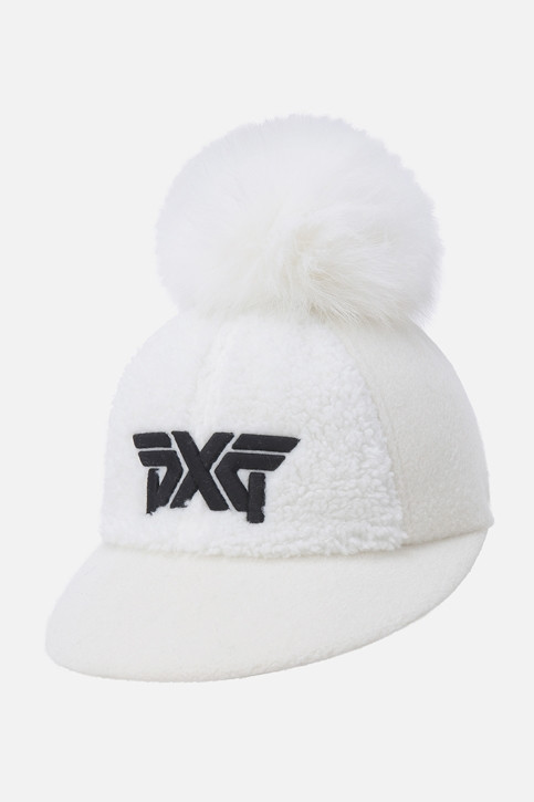WOMEN WINTER BOUCLE POMPOM CAP
