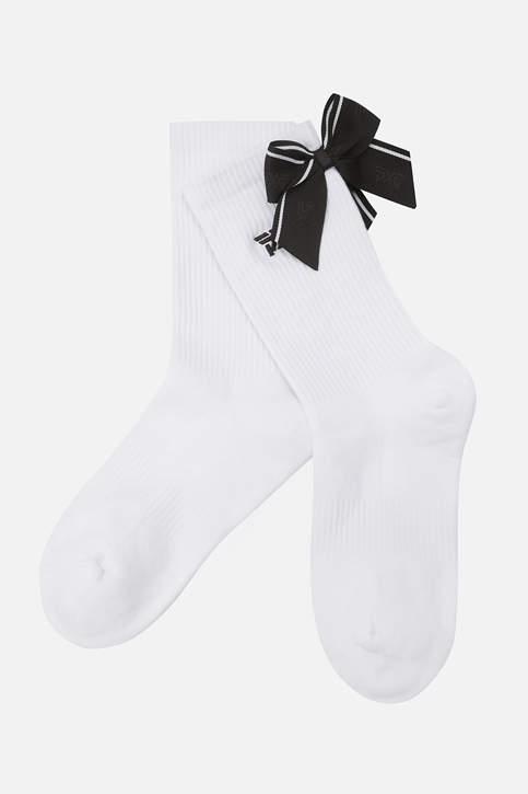 WOMEN RIBBON POINT HIGH SOCKS