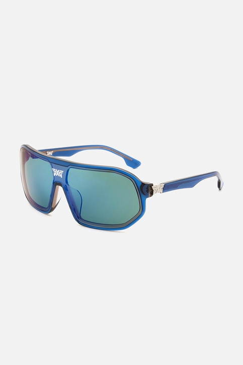 OVERSIZED SHIELD SUNGLASSES (Blue)