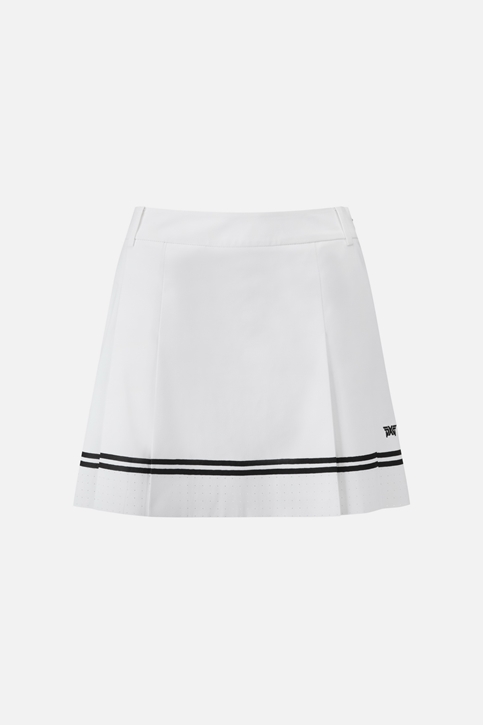 WOMENS PERFORATION PLEATED SKIRT