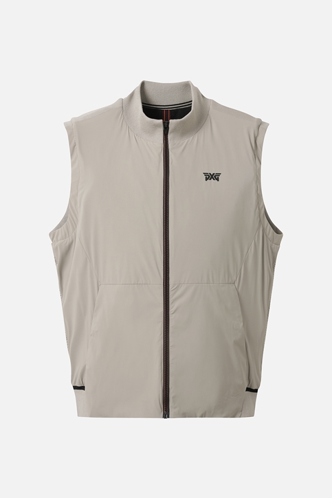 FULL ZIP-UP HYBRID KNIT VEST