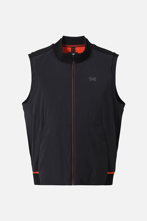 FULL ZIP-UP HYBRID KNIT VEST