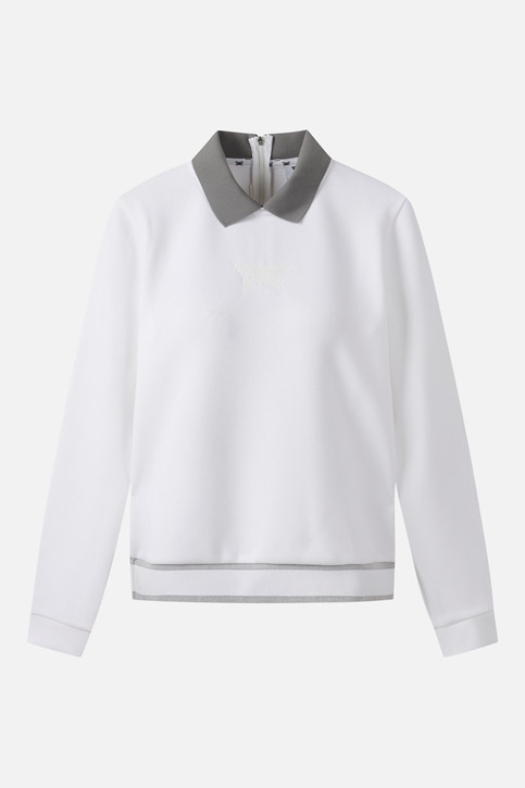 WOMEN WINTER BACK ZIP COLLAR LONG-SLEEVE