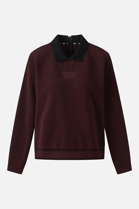 WOMEN WINTER BACK ZIP COLLAR LONG-SLEEVE