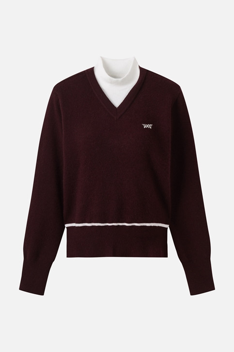 WOMEN WINTER WINDPROOF COLOR POINT SWEATER