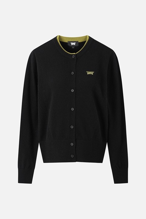 WOMEN CASHMERE CARDIGAN PKFCW430821 BLACK 상품 이미지 1