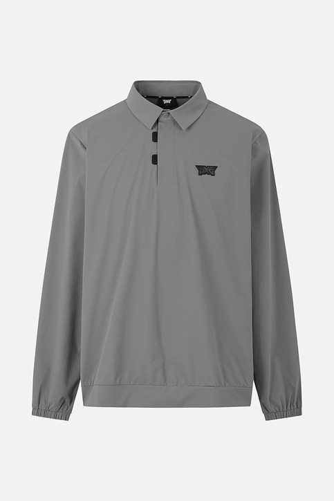MEN WOVEN COLLAR LONG SLEEVE