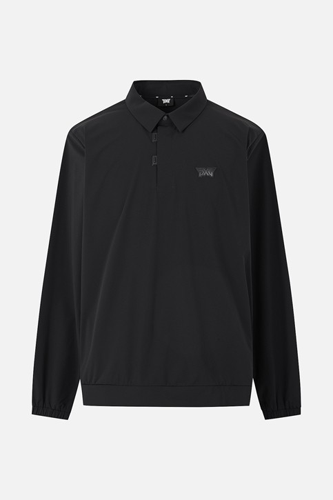 MEN WOVEN COLLAR LONG SLEEVE