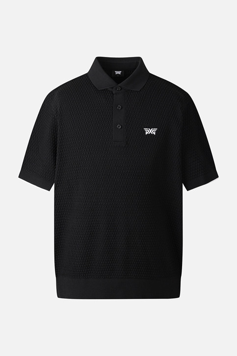 MEN TEXTURED SHORT-SLEEVED SWEATER