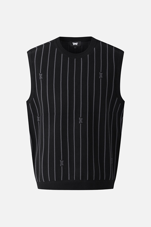 MEN STRIPE PATTERN SWEATER VEST