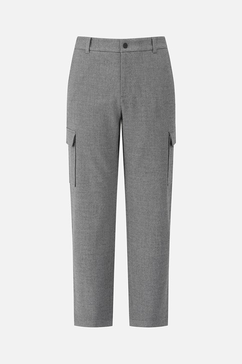 MEN TWO-TONE SEMI-TAPERED FIT PANTS PKFPM511112 M/GREY 상품 이미지 1