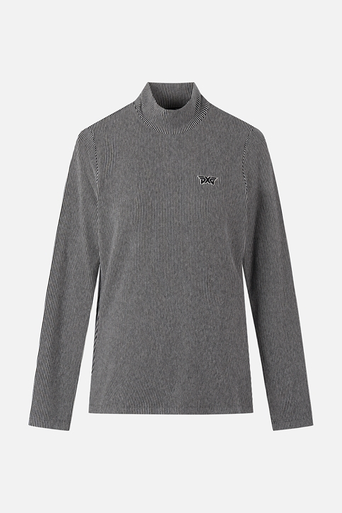 WOMEN STRIPE HIGH NECK LONG SLEEVE