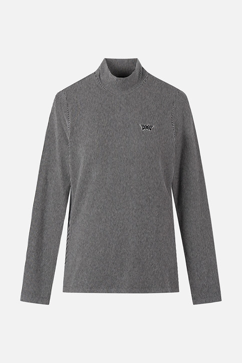 WOMEN STRIPE HIGH NECK LONG SLEEVE