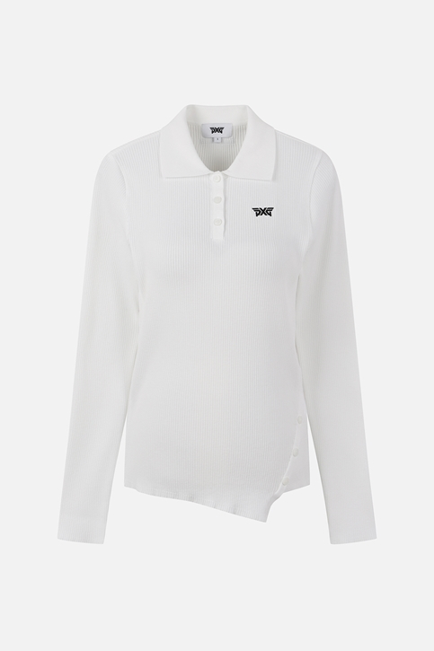 WOMEN RIBBED COLLAR SWEATER