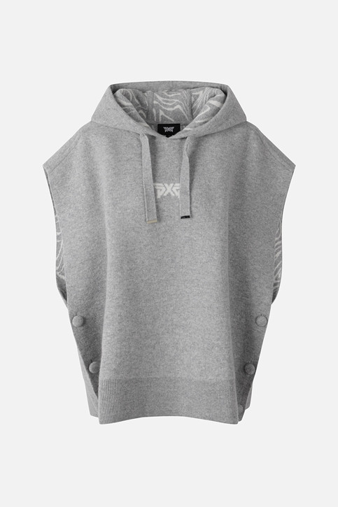 WOMEN HOODED KNIT VEST