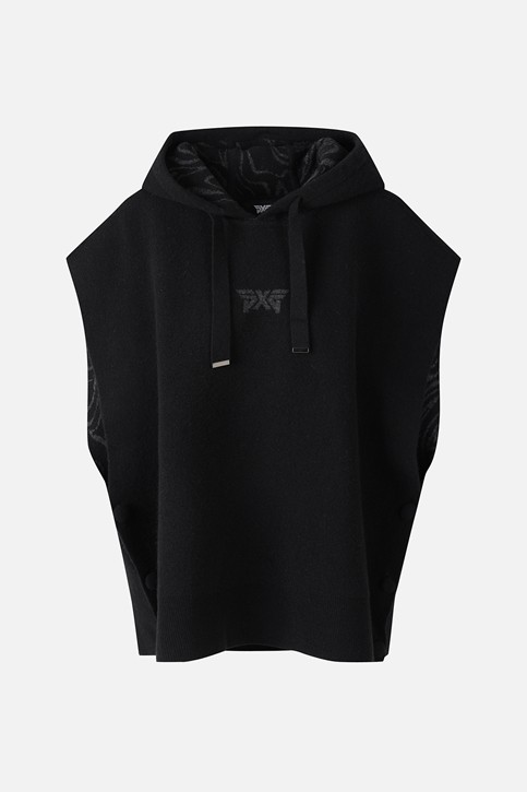 WOMEN HOODED KNIT VEST