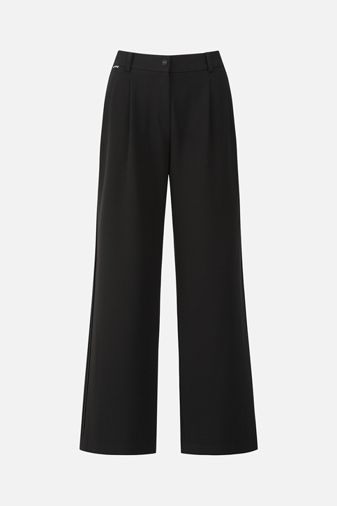 WOMEN SIDE PLEAT WIDE PANTS