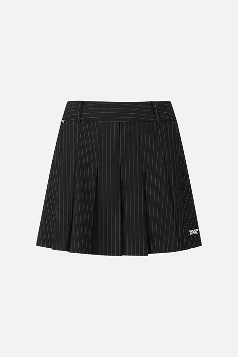 WOMEN STRIPED PLEATED SKIRT