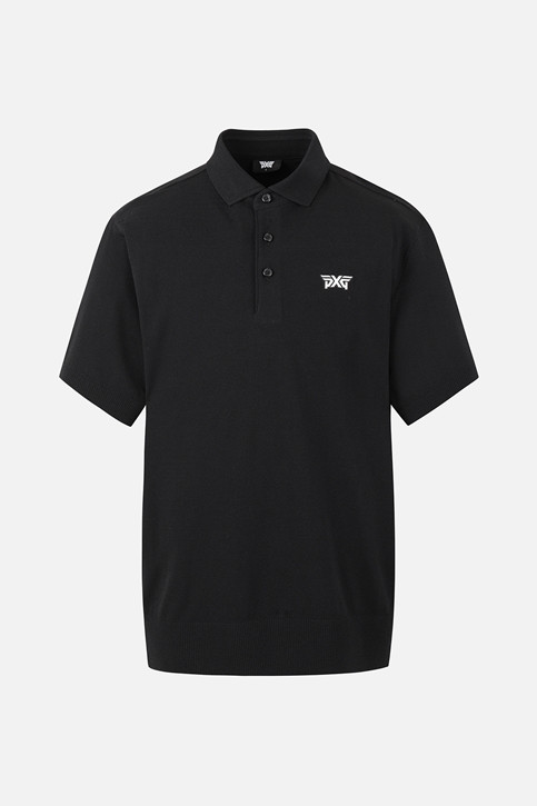 MEN ESSENTIAL SHORT SLEEVE COLLAR SWEATER