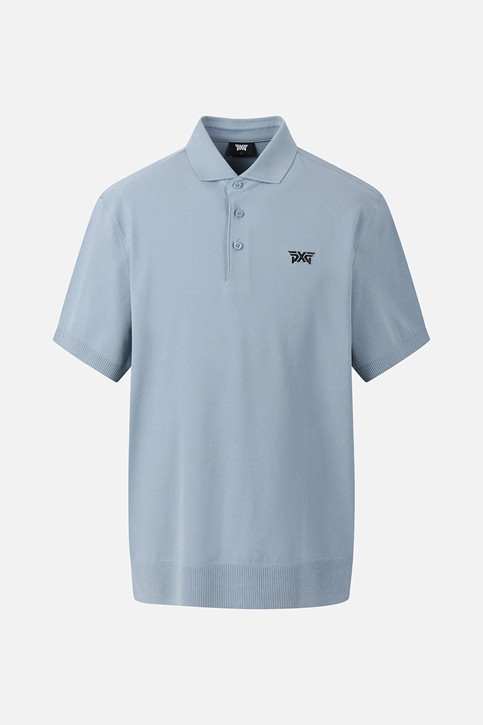 MEN ESSENTIAL SHORT SLEEVE COLLAR SWEATER