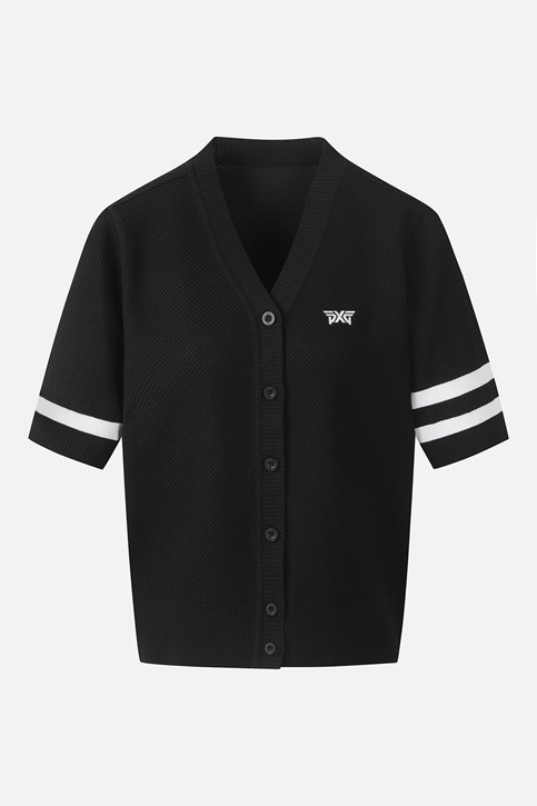 WOMEN SHORT SLEEVE KNIT CARDIGAN