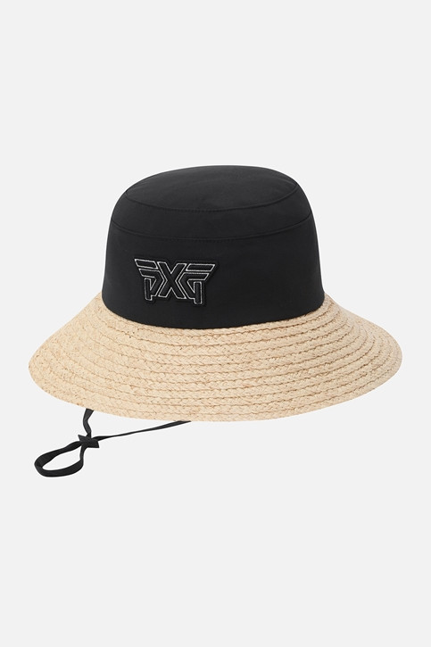 WOMEN COLORBLOCK RAFFIA HAT