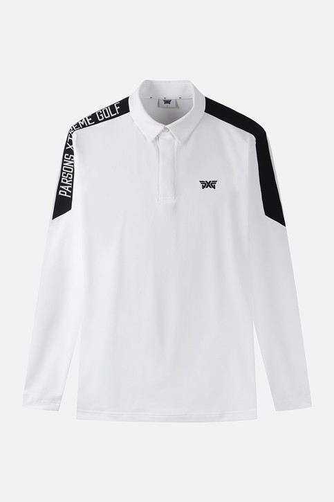 MEN COLOR BLOCKED COLLAR LONG SLEEVE