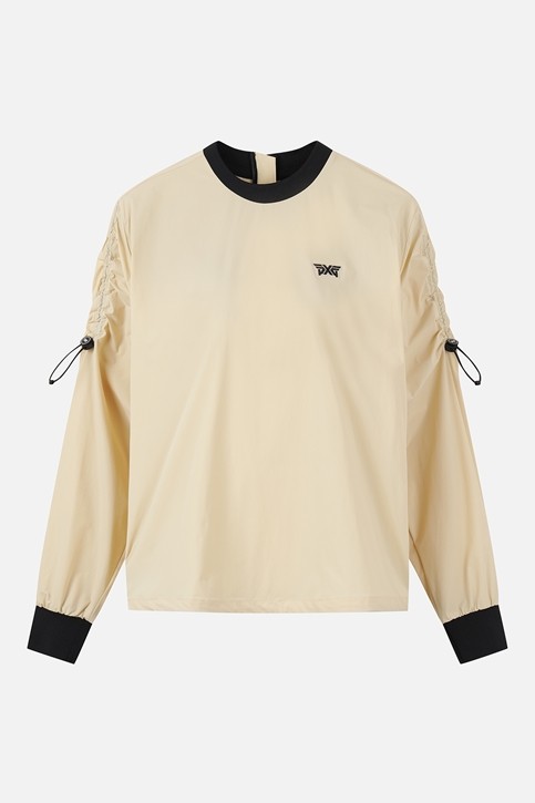 WOMEN WOVEN ROUND NECK LONG SLEEVE