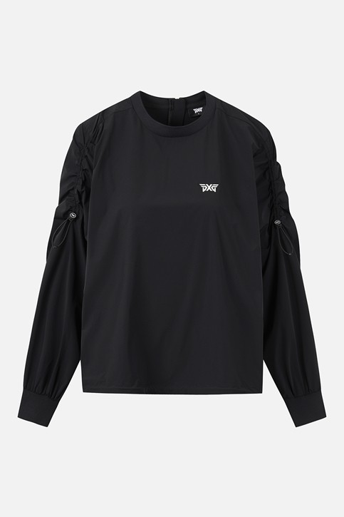 WOMEN WOVEN ROUND NECK LONG SLEEVE