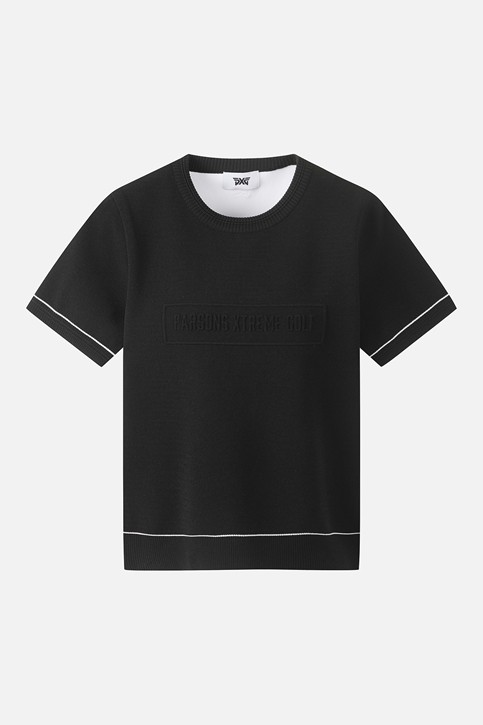 WOMEN SHORT SLEEVE ROUND NECK SWEATER