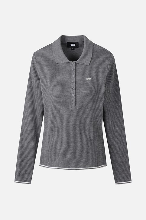 WOMEN SLIM COLLARED SWEATER