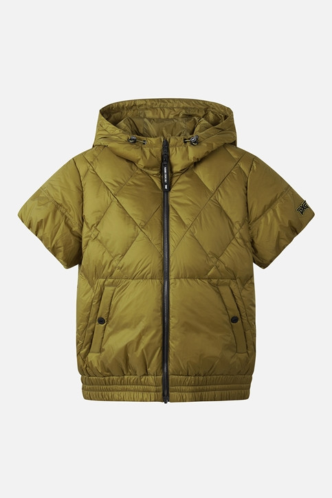 WOMEN SHORT-SLEEVE DOWN JACKET PKWCW631008 MOSS GREEN 상품 이미지 1
