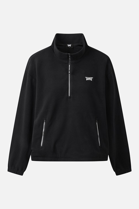 WOMEN ESSENTIAL HALF-ZIP LONG SLEEVE PKWPW111421 BLACK 상품 이미지 1