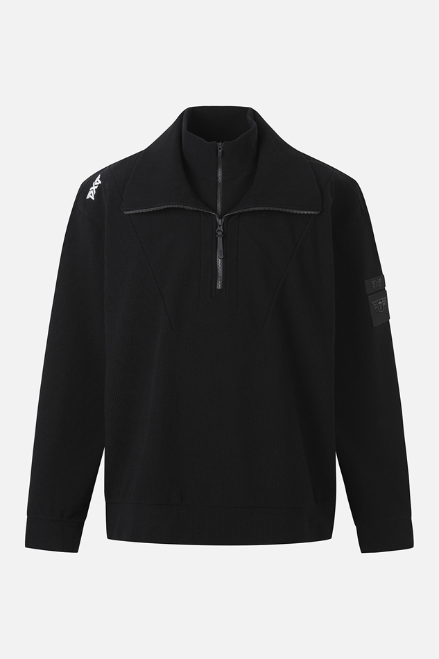 WT COLLAR HALF ZIP-UP LS T-SHIRT