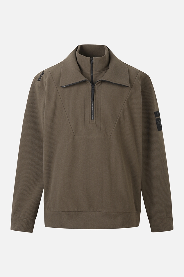 WT COLLAR HALF ZIP-UP LS T-SHIRT